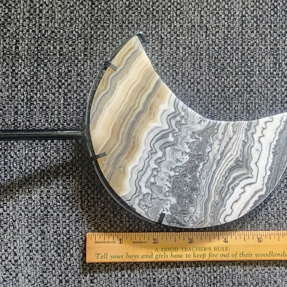 Orange Dendritic Zebra Calcite With Stand. Authentic Stone, And High Quality #22 - Picture 3 of 3